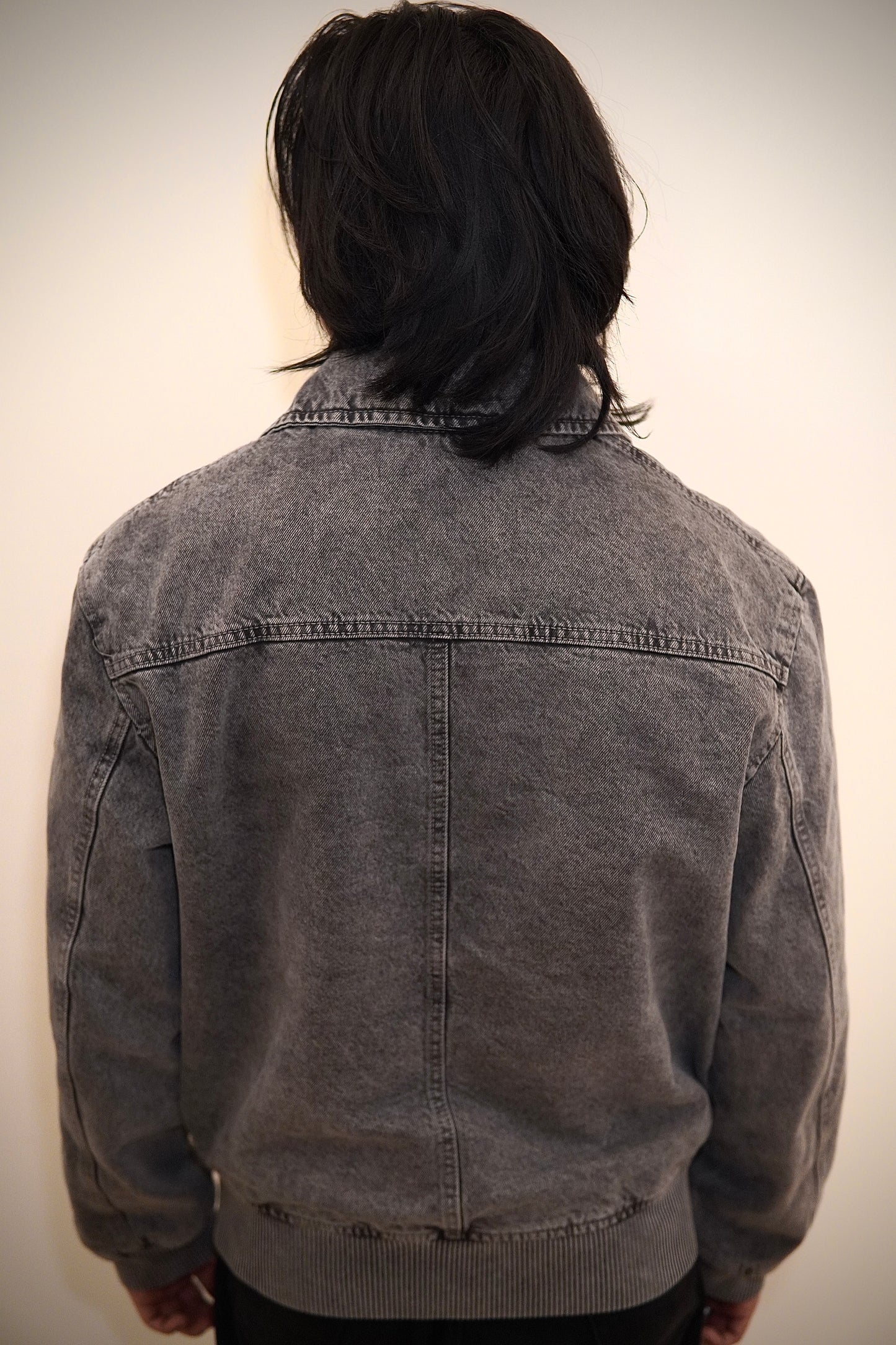 Premium Washed-Grey Denim Jacket